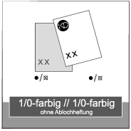 1/0-farbig / 1/0-farbig