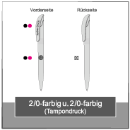 2/0- u. 2/0-farbig (Tampondruck)