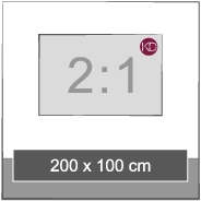 100cm x 200cm