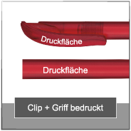 Clip + Griff bedruckt