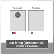 2/0-farbig (Tampondruck)