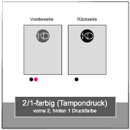 2/1-farbig (Tampondruck)