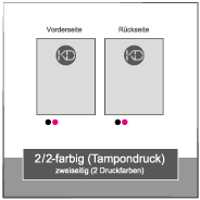 2/2-farbig (Tampondruck)