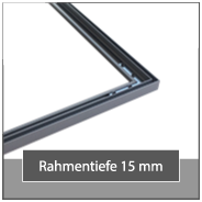 Rahmentiefe 15mm